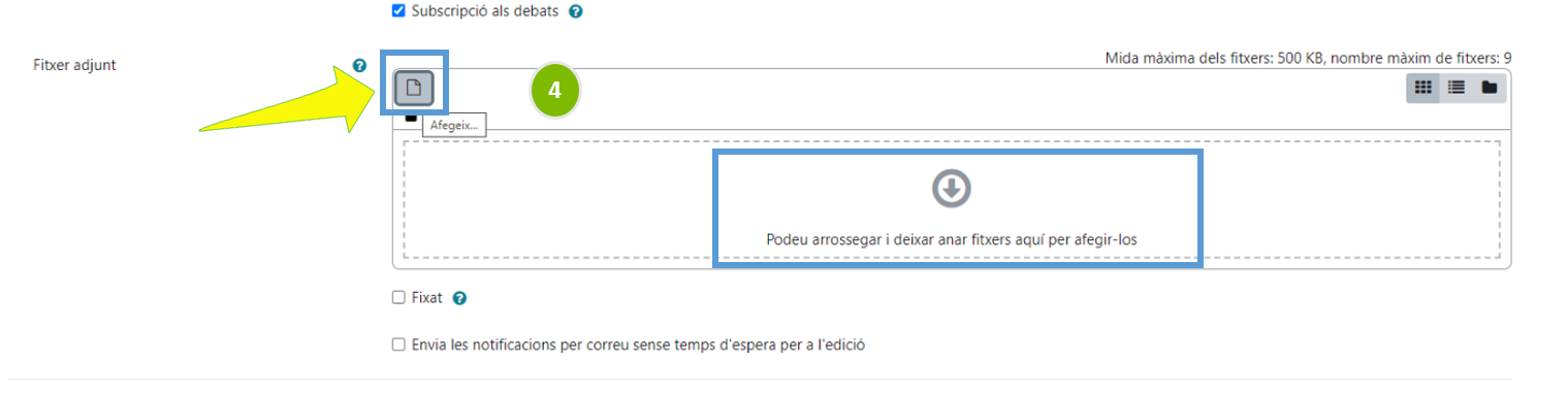 Fòrum Arrossegar fitxers