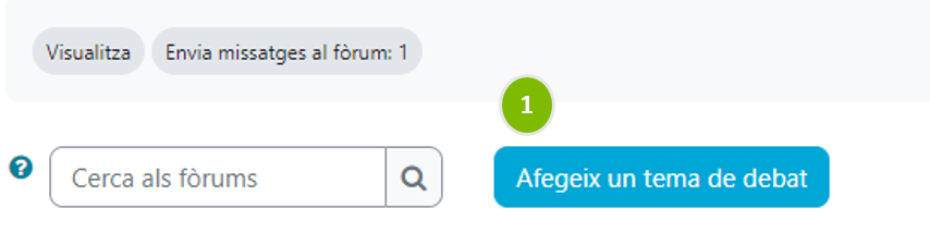 Afegeix tema de debat nou