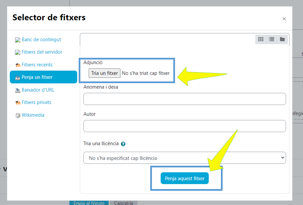 Fòrum Selector fitxers